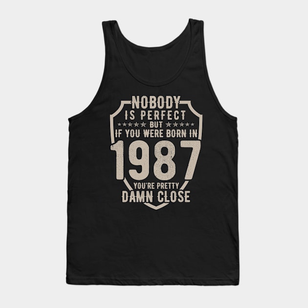 1987 Limited Edition 33 Years of Being Awesome Tank Top by mo designs 95